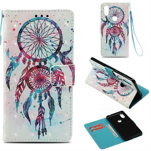 ColorDrops Wind Chimes 3D Painted Leather Wallet Case for Xiaomi Mi Mix 2S