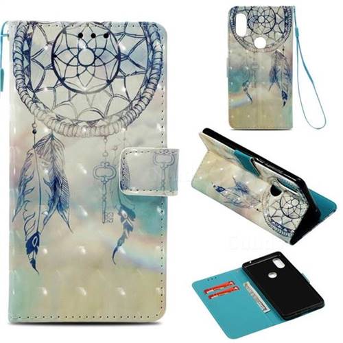 Fantasy Campanula 3D Painted Leather Wallet Case for Xiaomi Mi Mix 2S