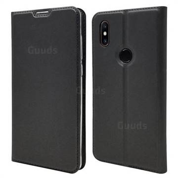 Ultra Slim Card Magnetic Automatic Suction Leather Wallet Case for Xiaomi Mi Mix 2S - Star Grey