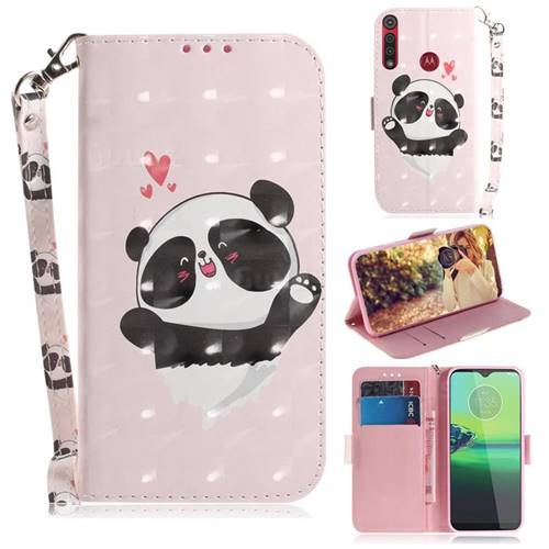 Heart Cat 3D Painted Leather Wallet Phone Case for Motorola One Macro
