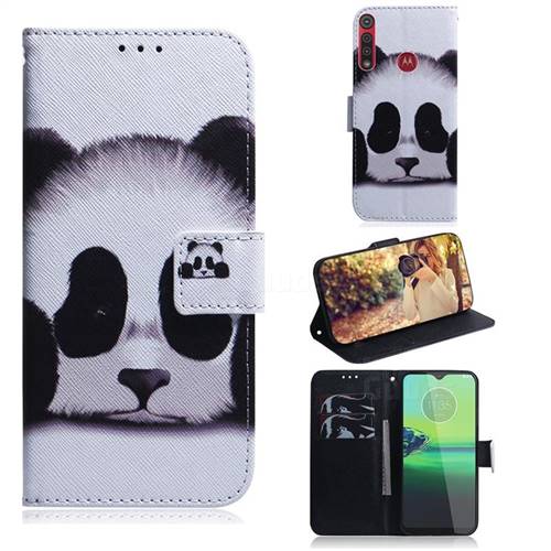 Sleeping Panda PU Leather Wallet Case for Motorola One Macro