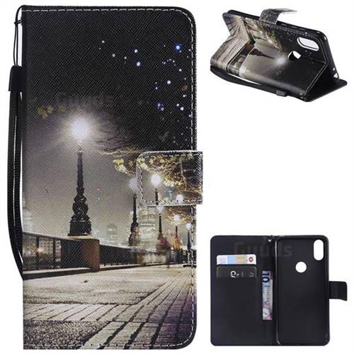 City Night View PU Leather Wallet Case for Motorola One (P30 Play)