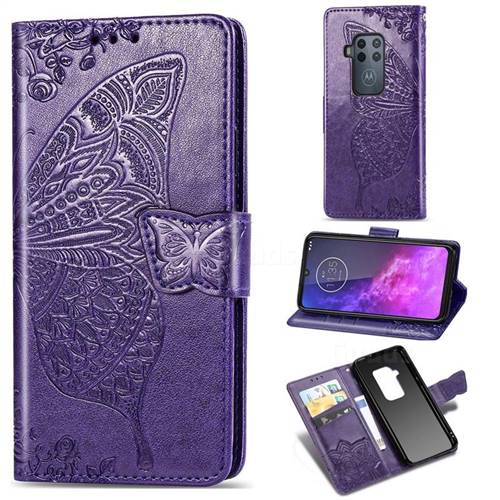 Embossing Mandala Flower Butterfly Leather Wallet Case for Motorola One ...