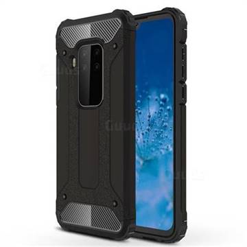 King Kong Armor Premium Shockproof Dual Layer Rugged Hard Cover for Motorola Moto P40 Note - Black Gold