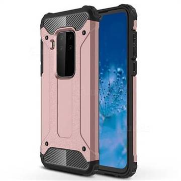 King Kong Armor Premium Shockproof Dual Layer Rugged Hard Cover for Motorola Moto P40 Note - Rose Gold