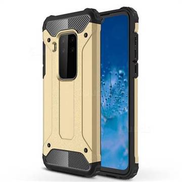 King Kong Armor Premium Shockproof Dual Layer Rugged Hard Cover for Motorola Moto P40 Note - Champagne Gold
