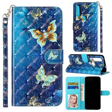 Rankine Butterfly 3D Leather Phone Holster Wallet Case for Motorola Moto P40 Power