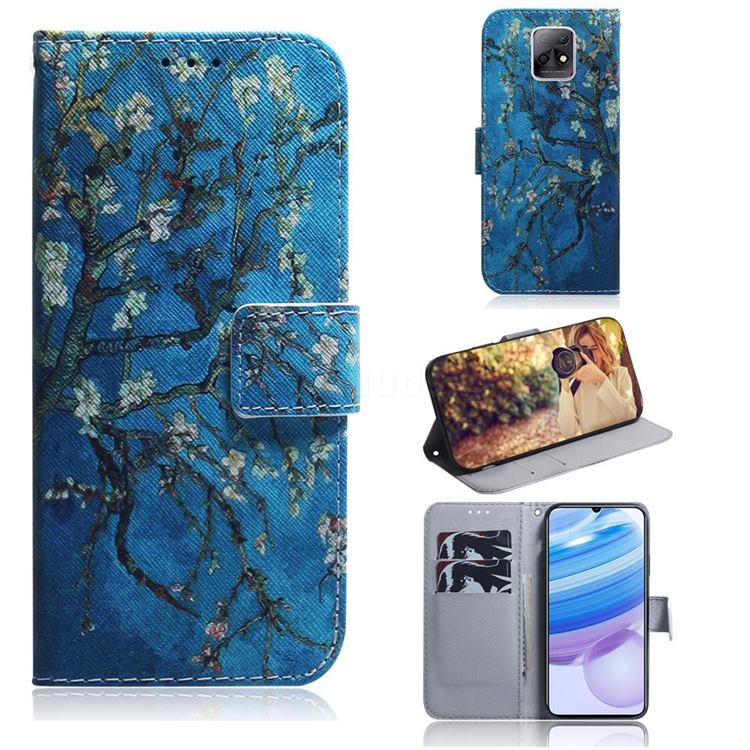 Apricot Tree PU Leather Wallet Case for Xiaomi Redmi 10X 5G