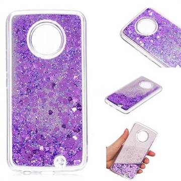 Glitter Sand Mirror Quicksand Dynamic Liquid Star TPU Case for Motorola Moto X4 (4th gen.) - Purple