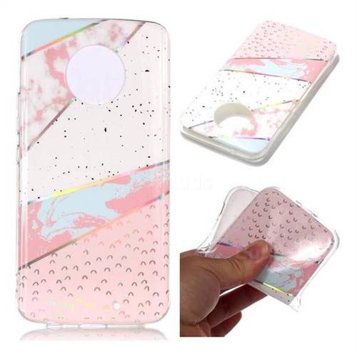Matching Color Marble Pattern Bright Color Laser Soft TPU Case for Motorola Moto X4 (4th gen.)