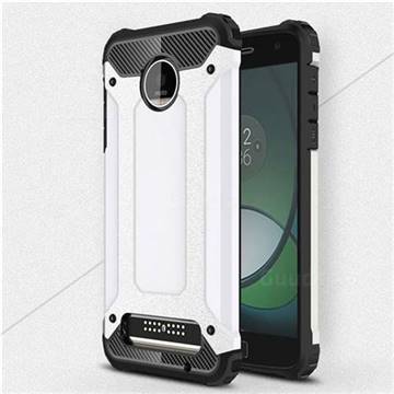 King Kong Armor Premium Shockproof Dual Layer Rugged Hard Cover for Motorola Moto Z Play - White