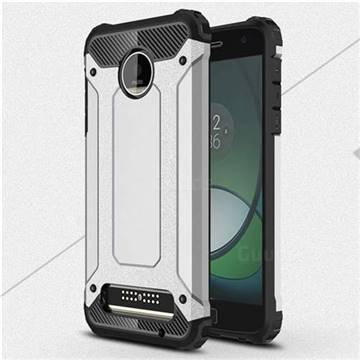King Kong Armor Premium Shockproof Dual Layer Rugged Hard Cover for Motorola Moto Z Play - Technology Silver