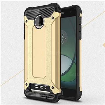 King Kong Armor Premium Shockproof Dual Layer Rugged Hard Cover for Motorola Moto Z Play - Champagne Gold