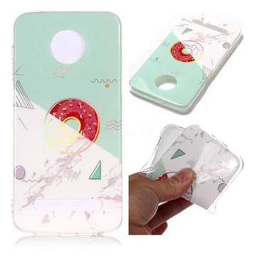 Donuts Marble Pattern Bright Color Laser Soft TPU Case for Motorola Moto Z3 Play