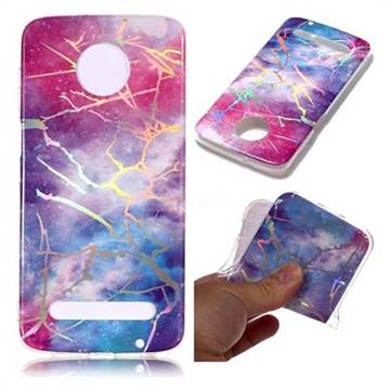 Dream Sky Marble Pattern Bright Color Laser Soft TPU Case for Motorola Moto Z3 Play