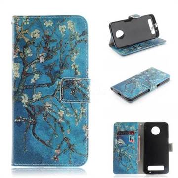 Apricot Tree PU Leather Wallet Case for Motorola Moto Z3 Play