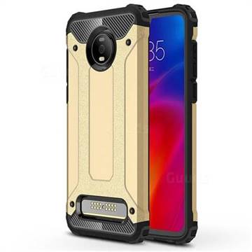 King Kong Armor Premium Shockproof Dual Layer Rugged Hard Cover for Motorola Moto Z4 Play - Champagne Gold