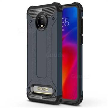 King Kong Armor Premium Shockproof Dual Layer Rugged Hard Cover for Motorola Moto Z4 Play - Navy