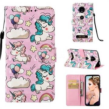 Angel Pony 3D Painted Leather Wallet Case for Motorola Moto Z4 Play