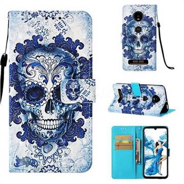 Cloud Kito 3D Painted Leather Wallet Case for Motorola Moto Z4 Play