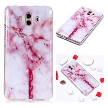 Red Grain Soft TPU Marble Pattern Phone Case for Huawei Mate 10 (5.9 inch, front Fingerprint)