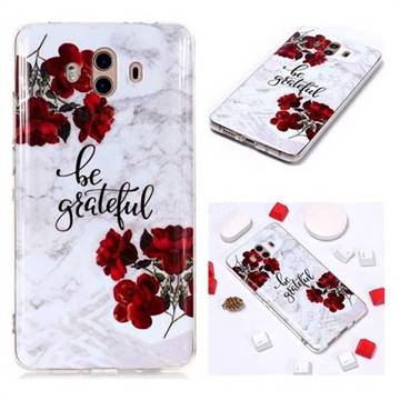 Rose Soft TPU Marble Pattern Phone Case for Huawei Mate 10 (5.9 inch, front Fingerprint)