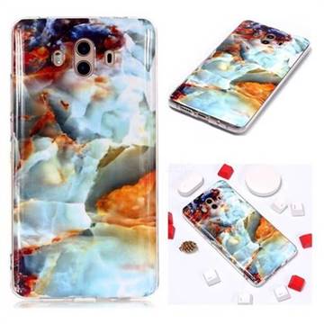 Fire Cloud Soft TPU Marble Pattern Phone Case for Huawei Mate 10 (5.9 inch, front Fingerprint)