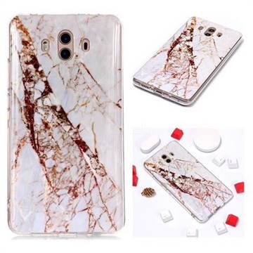 White Crushed Soft TPU Marble Pattern Phone Case for Huawei Mate 10 (5.9 inch, front Fingerprint)