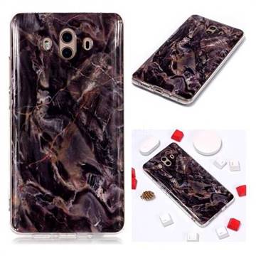 Brown Soft TPU Marble Pattern Phone Case for Huawei Mate 10 (5.9 inch, front Fingerprint)