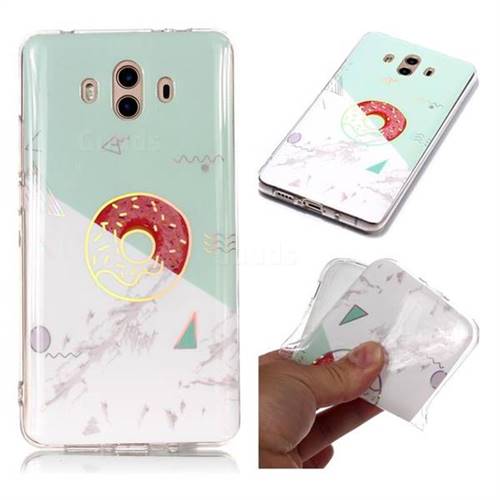 Donuts Marble Pattern Bright Color Laser Soft TPU Case for Huawei Mate 10 (5.9 inch, front Fingerprint)