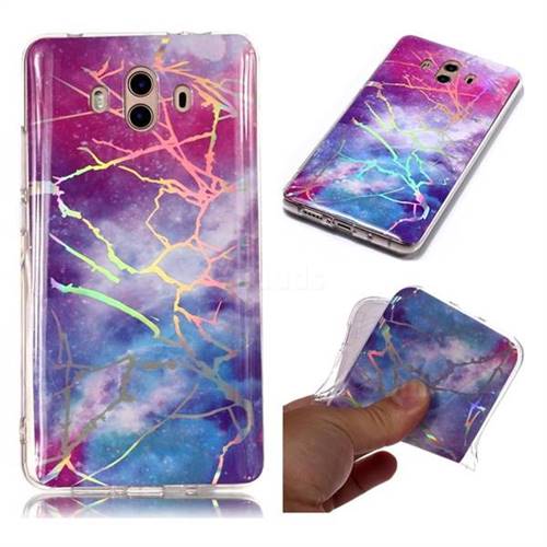 Dream Sky Marble Pattern Bright Color Laser Soft TPU Case for Huawei Mate 10 (5.9 inch, front Fingerprint)