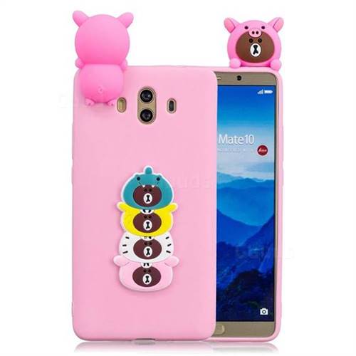 Expression Bear Soft 3D Climbing Doll Soft Case for Huawei Mate 10 (5.9 inch, front Fingerprint)