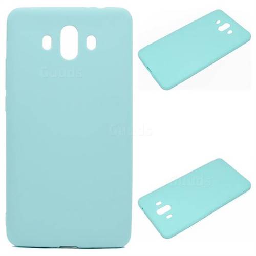 Candy Soft Silicone Protective Phone Case for Huawei Mate 10 (5.9 inch, front Fingerprint) - Light Blue