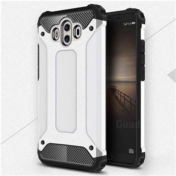 King Kong Armor Premium Shockproof Dual Layer Rugged Hard Cover for Huawei Mate 10 (5.9 inch, front Fingerprint) - White