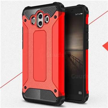 King Kong Armor Premium Shockproof Dual Layer Rugged Hard Cover for Huawei Mate 10 (5.9 inch, front Fingerprint) - Big Red