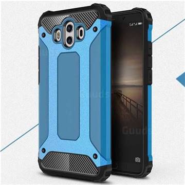 King Kong Armor Premium Shockproof Dual Layer Rugged Hard Cover for Huawei Mate 10 (5.9 inch, front Fingerprint) - Sky Blue