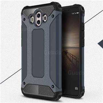 King Kong Armor Premium Shockproof Dual Layer Rugged Hard Cover for Huawei Mate 10 (5.9 inch, front Fingerprint) - Navy