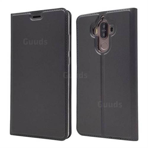 Ultra Slim Card Magnetic Automatic Suction Leather Wallet Case for Huawei Mate9 Mate 9 - Star Grey