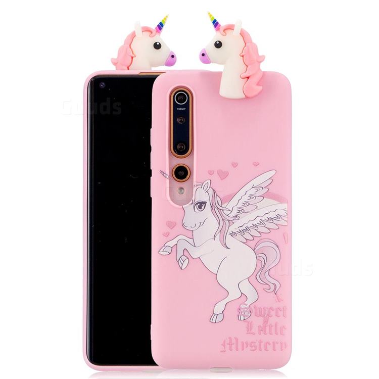 Wings Unicorn Soft 3D Climbing Doll Soft Case for Xiaomi Mi 10 / Mi 10 Pro 5G