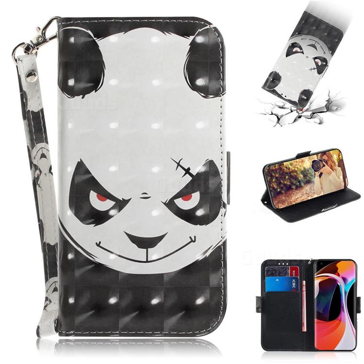 Angry Bear 3D Painted Leather Wallet Phone Case for Xiaomi Mi 10 / Mi 10 Pro 5G