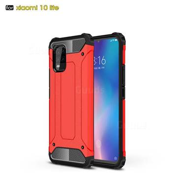 King Kong Armor Premium Shockproof Dual Layer Rugged Hard Cover for Xiaomi Mi 10 Lite - Big Red