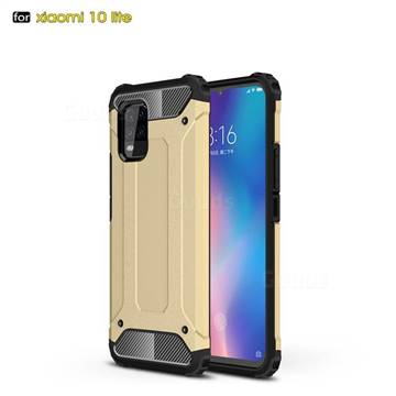 King Kong Armor Premium Shockproof Dual Layer Rugged Hard Cover for Xiaomi Mi 10 Lite - Champagne Gold