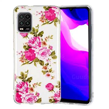 Peony Noctilucent Soft TPU Back Cover for Xiaomi Mi 10 Lite