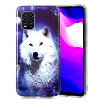 Galaxy Wolf Noctilucent Soft TPU Back Cover for Xiaomi Mi 10 Lite
