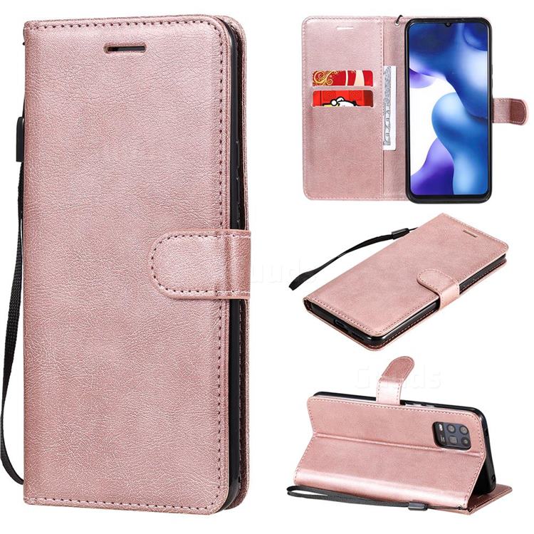 Retro Greek Classic Smooth PU Leather Wallet Phone Case for Xiaomi Mi 10 Lite - Rose Gold