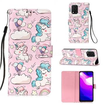 Angel Pony 3D Painted Leather Wallet Case for Xiaomi Mi 10 Lite