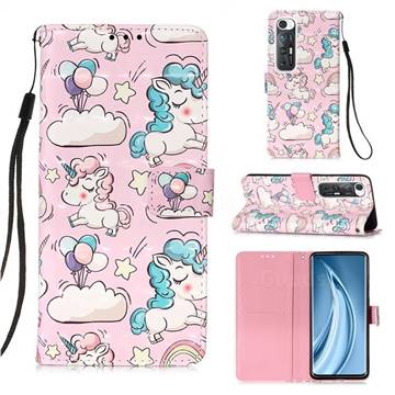 Angel Pony 3D Painted Leather Wallet Case for Xiaomi Mi 10S