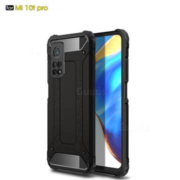 King Kong Armor Premium Shockproof Dual Layer Rugged Hard Cover for Xiaomi Mi 10T / 10T Pro 5G - Black Gold