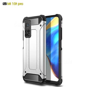King Kong Armor Premium Shockproof Dual Layer Rugged Hard Cover for Xiaomi Mi 10T / 10T Pro 5G - White
