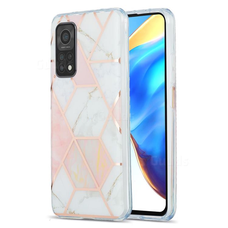 Pink White Marble Pattern Galvanized Electroplating Protective Case Cover for Xiaomi Mi 10T / 10T Pro 5G